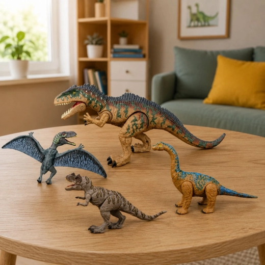 Vier dinosaurussen in één verpakking