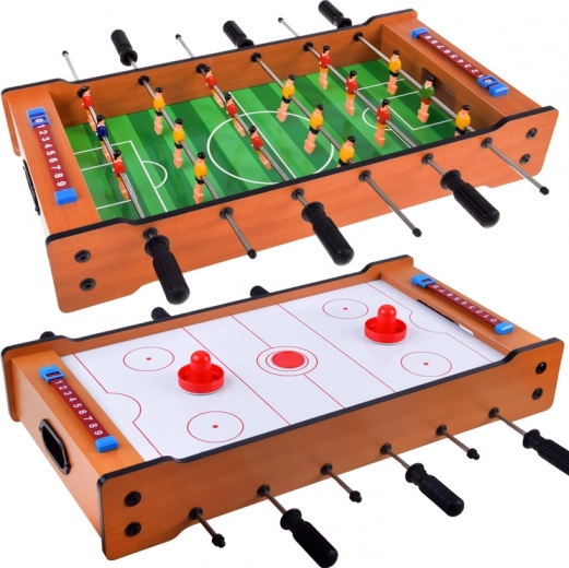Tafelspel 2-in-1 – tafelvoetbal en airhockey