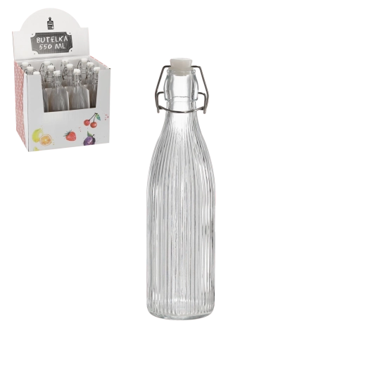 Ronde fles 550 ml met mechanische beugelsluiting (12 stuks)