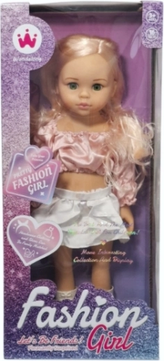 Modepop met lang blond haar
