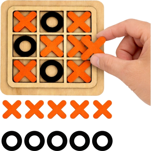 Houten strategisch spel boter-kaas-en-eieren