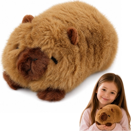 Pluchen capibara bruin 16 cm - 1 stuk