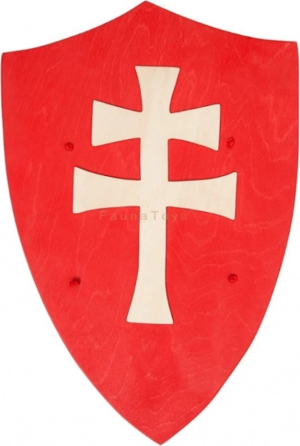 Fauna houten schild met dubbelarmig kruis