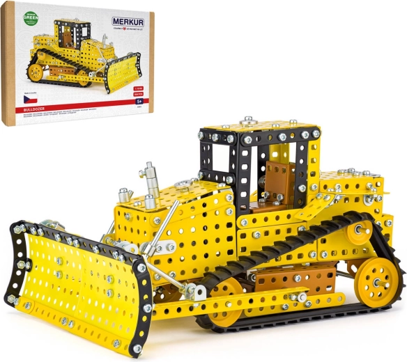Metalen bouwset Merkur bulldozer, 504 onderdelen
