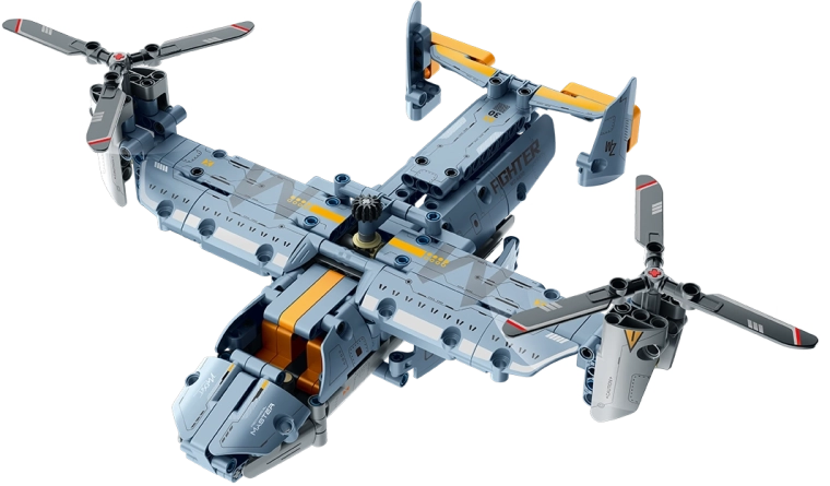 Model van het Osprey-vliegtuig (tilt-rotor) als reddings-/transporttoestel