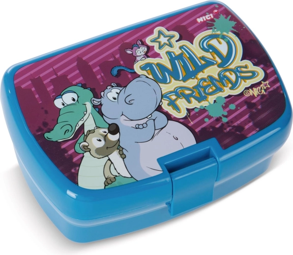 NICI broodtrommel wild friends 18 × 12,5 × 6,5 cm - 1 stuk