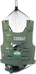 Militaire kinderset met helm en geweer