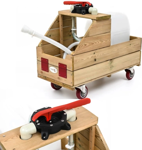 Handpomp en flexibele slang