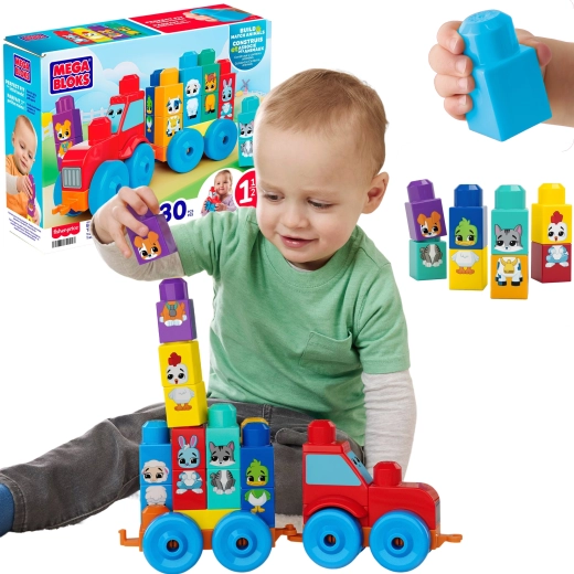 Fisher-Price Mega Bloks tractor met dieren om te bouwen en in elkaar te zetten