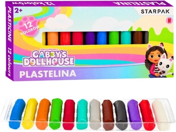 Plastiline Gabby’s Dollhouse – 12 kleuren
