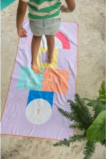 Hinkelspel direct op de handdoek