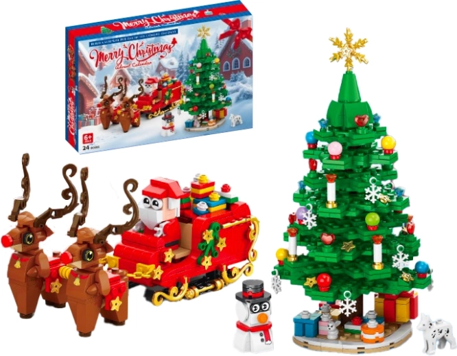 Adventskalender Lele Brother kerst-slee en kerstboom (940 onderdelen)