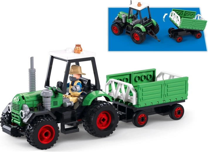 Tractor met aanhanger voor boerderijspel