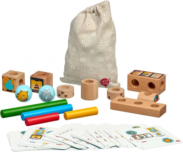 Houten puzzel SPEELSE KATTEN met voorbeelden Lucy & Leo