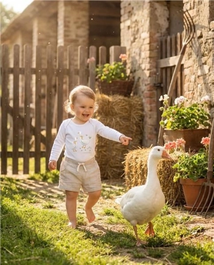 Schattig ganzenmotief