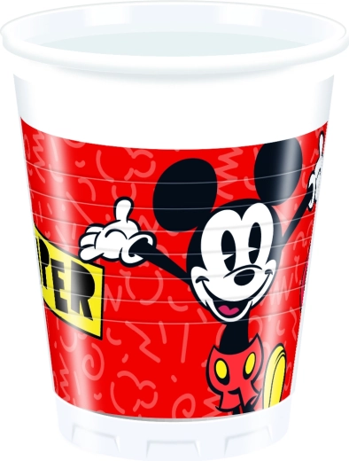 Mickey Super Cool plastic bekers 200 ml (8 stuks)