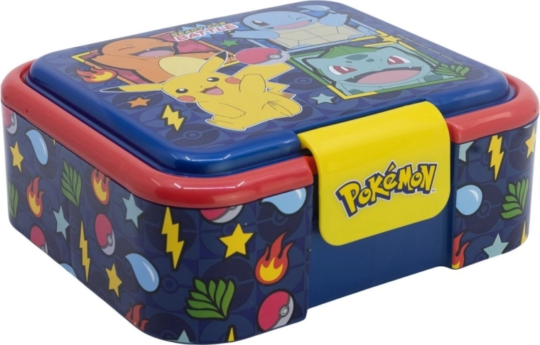 Stor lunchbox Pokémon blauw team - 1 stuk