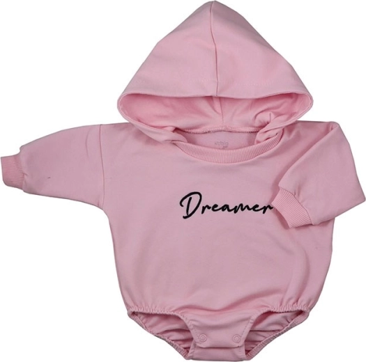 Baby-joggingbody met capuchon Koala Dreamer roze