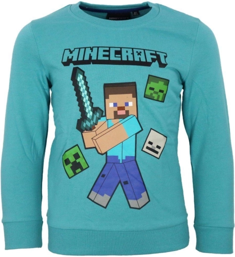 Turquoise Minecraft-hoodie