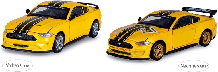 JAMARA Ford Mustang GT 2018 die-castmodel 1:42 geel
