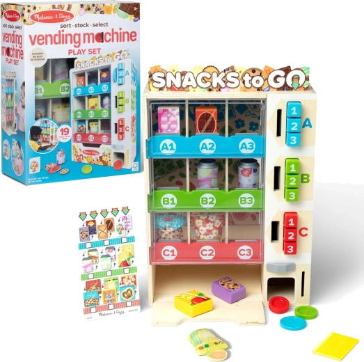 Houten snackautomaat Snack to Go Melissa & Doug – winkeltje spelen