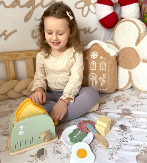 Veilige houten afwerking in pastelkleuren