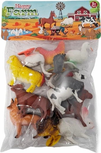 Boerderijdieren – set van 12 boerderijdierfiguren