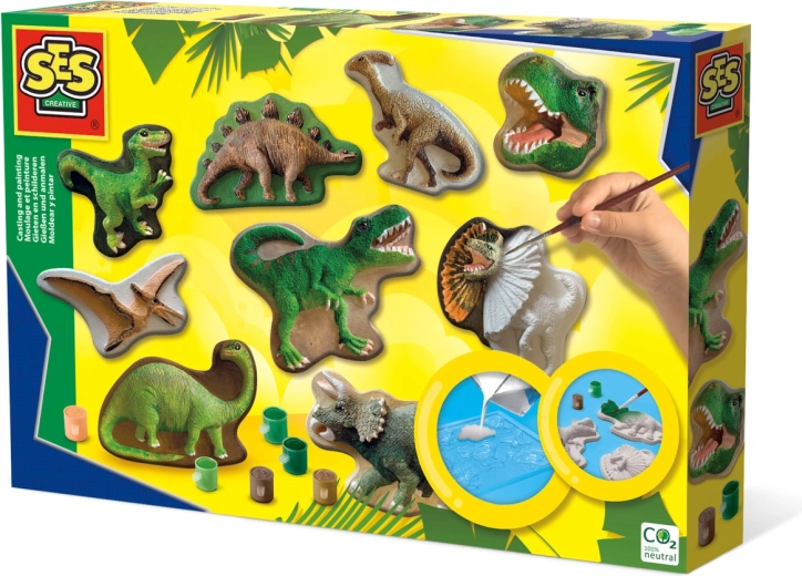 Dinosaurussen gieten en schilderen