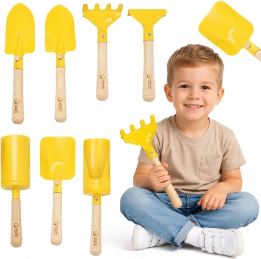 Metalen kinderset tuingereedschap Classic World Edu - 8 stuks