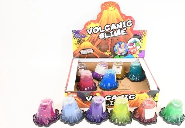 Slime Wulkan kindslijm met vulkaaneffect (display 12 stuks)