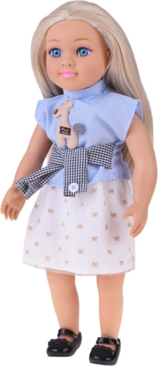 Lang blond haar om te kammen en te stylen