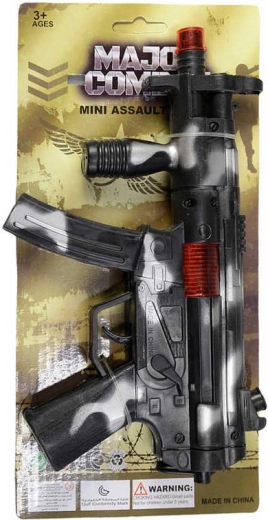 Kinder plastic machinepistool met ratelend geluid 24 cm army - 1 stuk