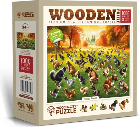 WOODEN CITY Houten puzzel Hondensymfonie in het park 1000 stukjes