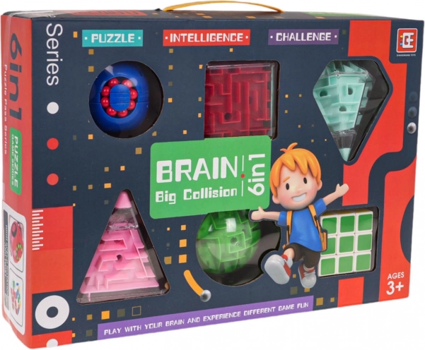 Set van 6 logische en vaardigheidspuzzels voor kinderen