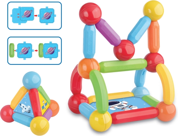 Magnetische bouwset met 50 onderdelen