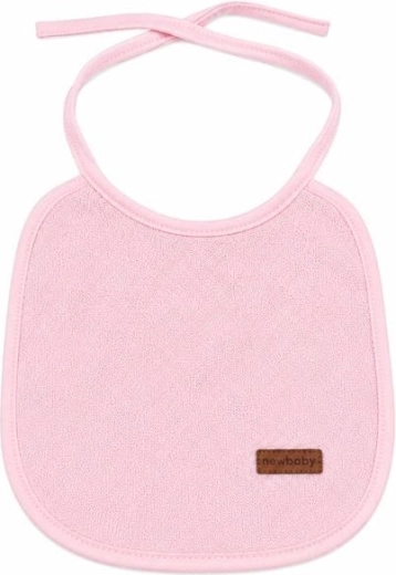 New Baby kinderfroté slabbetje met PVC-voering roze - 1 stuk