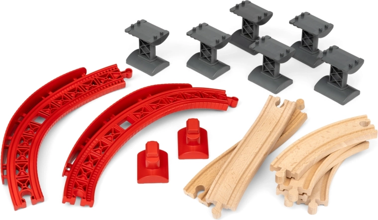 BRIO World set met stijgende bochtenrails