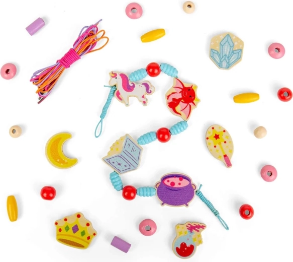 Bigjigs Toys set houten kralen Mystical Magic