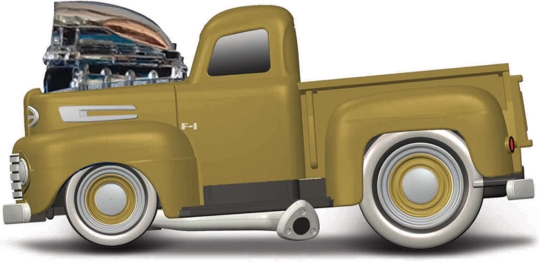 Maisto Muscle Machines Ford F1 pick-up 1949 1:64