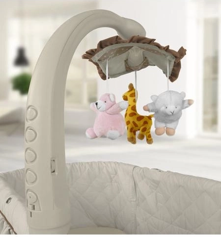 Rustgevende mobiel met melodieën, licht en vibraties