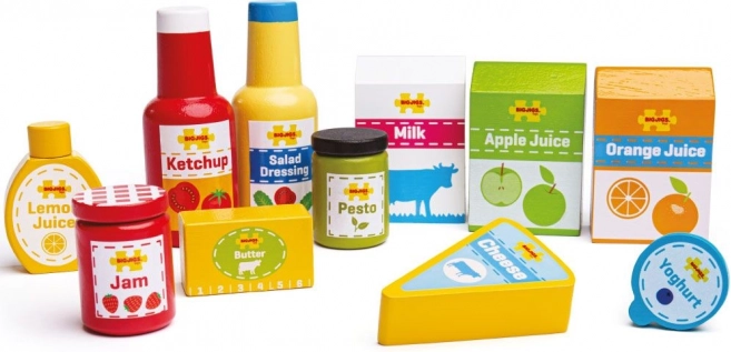 Bigjigs houten voedselsset, 11 stuks