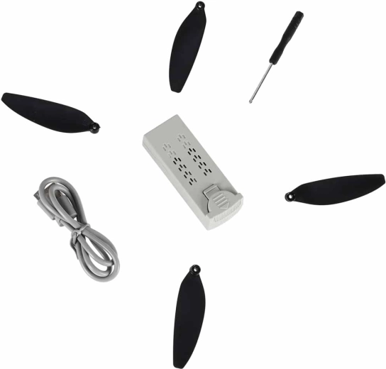 Rijke set accessoires in de verpakking