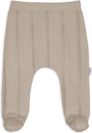 Lodger warme newborn broek met voetjes Pointelle shell maat 50