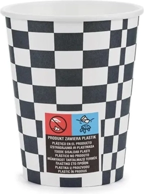 Wegwerp feestbekers Szachownica 220 ml – mix
