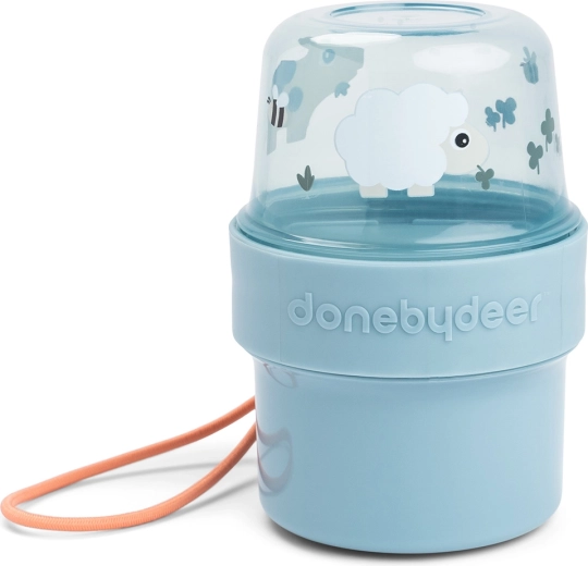 Done by Deer kleine snackbox To go 2-way Tiny farm, blauw