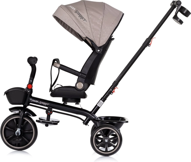 Kap met zonneklep en praktische opbergmandjes