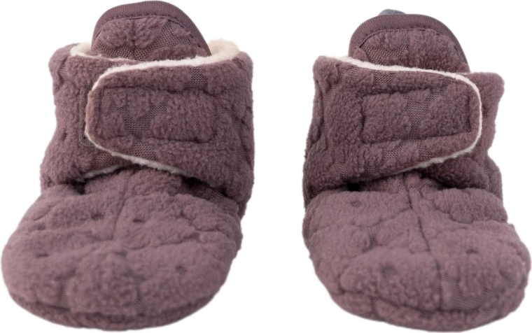 Lodger fleece slofjes Slipper Folklore mauve 3–6 maanden