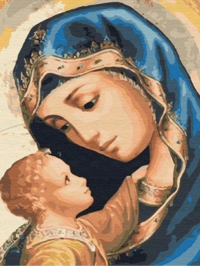 Norimpex Schilderen op nummer Maagd Maria met Jezus 40 × 50 cm