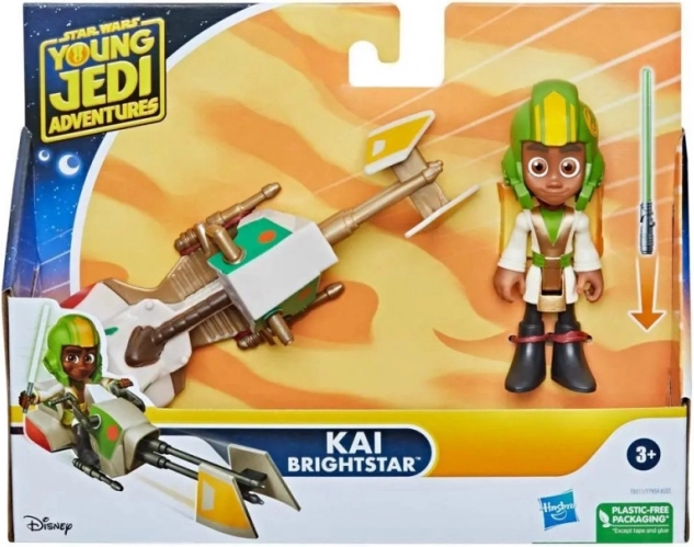Star Wars Young Jedi Adventures – speeder en figuur Kai Brightstar