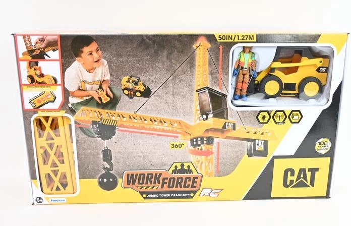 CAT RC torenkraan 127 cm met figuur en voertuig